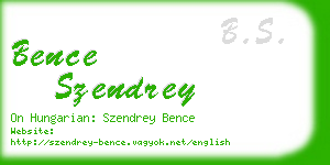 bence szendrey business card